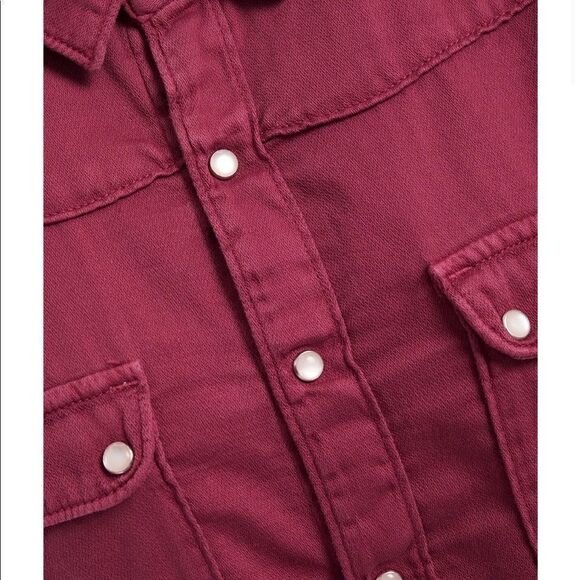 NWT BA&SH Bridget Shirt Red Size 3 (US10) - Picture 7 of 14
